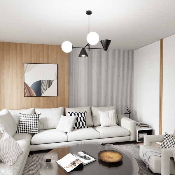 Lampa sufitowa HERMES 4 BLACK - Emibig