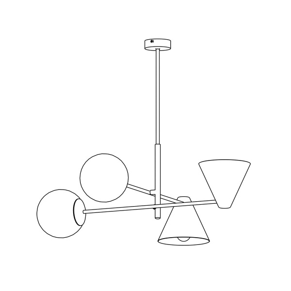 Lampa sufitowa HERMES 4 BLACK