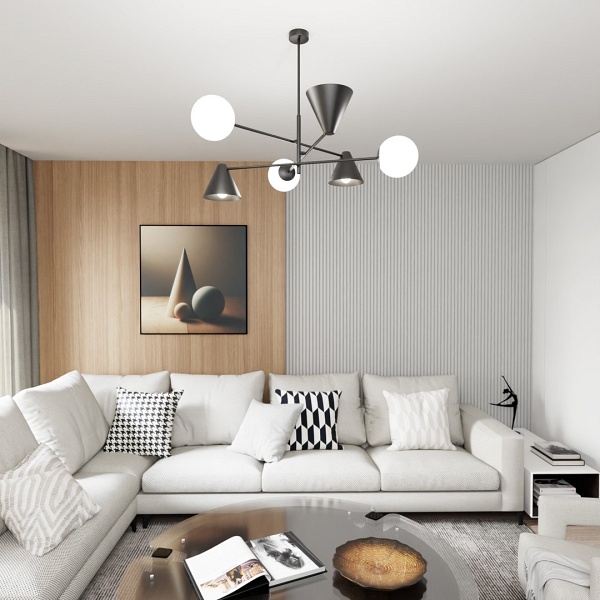 Lampa sufitowa HERMES 6 BLACK