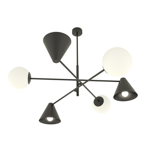 Lampa sufitowa HERMES 6 BLACK