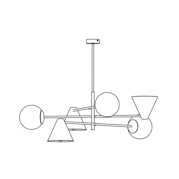 Lampa sufitowa HERMES 6 WHITE