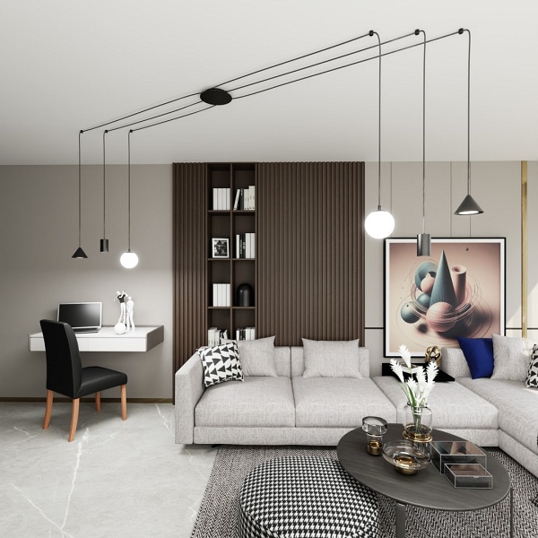 Lampa wisząca FUJI 6 BLACK