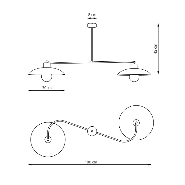 Lampa sufitowa FOSTER 2 WHITE