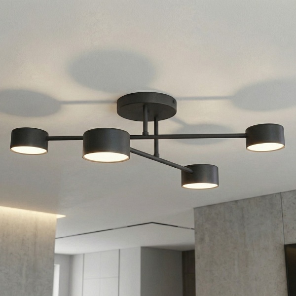 Lampa sufitowa HALO 4 BLACK - Emibig