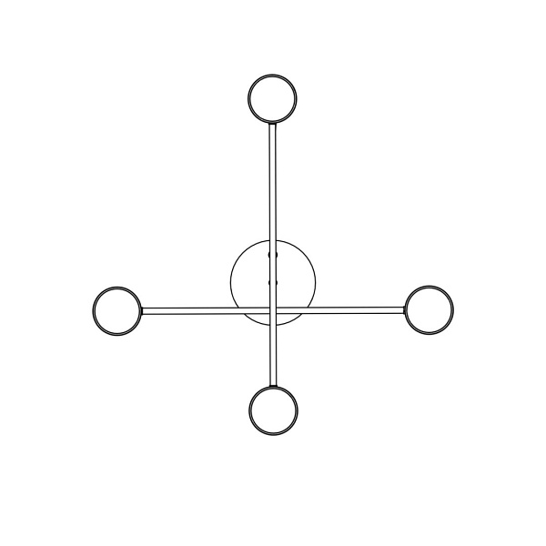 Lampa sufitowa HALO 4 BLACK