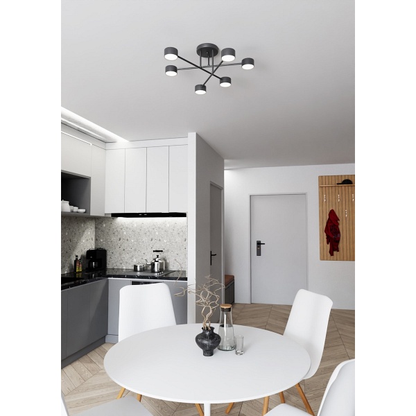 Lampa sufitowa HALO 6 BLACK