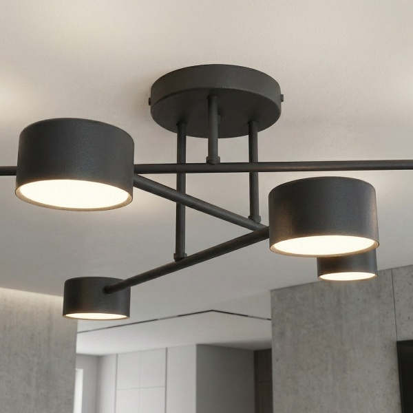 Lampa sufitowa HALO 6 BLACK - Emibig