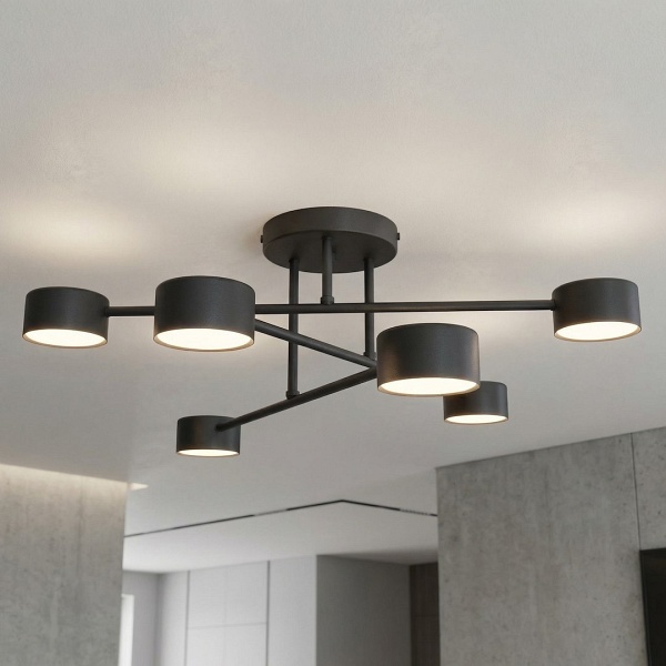 Lampa sufitowa HALO 6 BLACK - Emibig