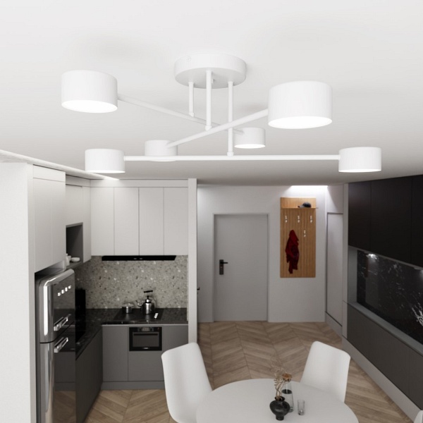 Lampa sufitowa HALO 6 WHITE - Emibig