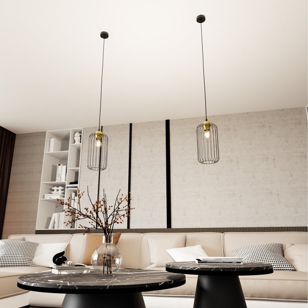 Lampa wisząca VANDER 1 BL GOLD - Emibig