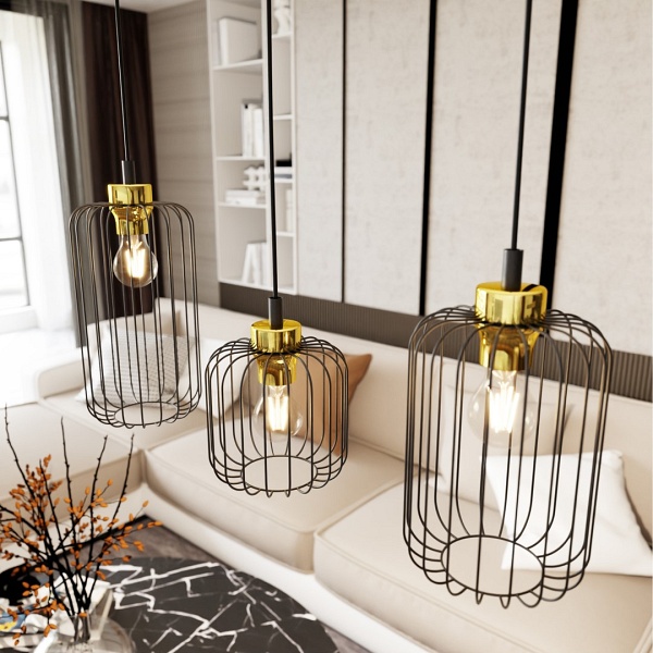 Lampa wisząca VANDER 3 BL GOLD