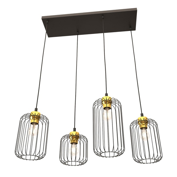 Lampa wisząca VANDER 4 BL GOLD