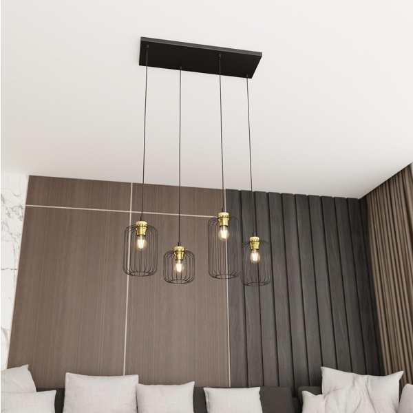 Lampa wisząca VANDER 4 BL GOLD