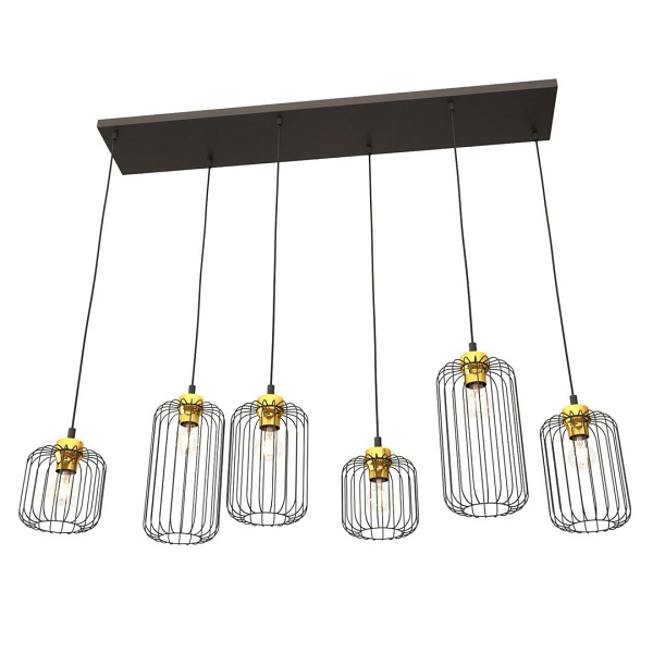 Lampa wisząca VANDER 6 BL GOLD
