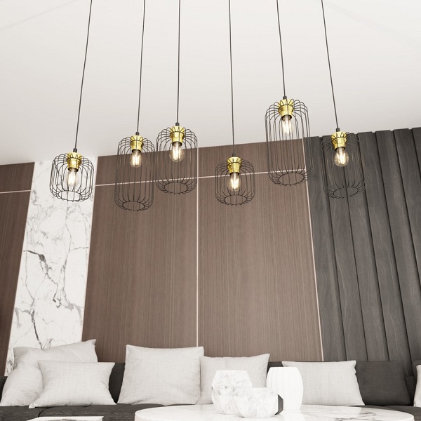Lampa wisząca VANDER 6 BL GOLD