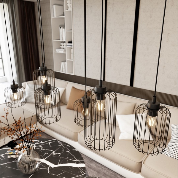 Lampa wisząca VANDER 6 BL