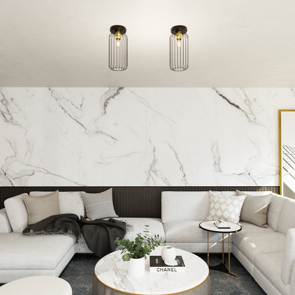 Lampa sufitowa BARN 1 BL GOLD - Emibig