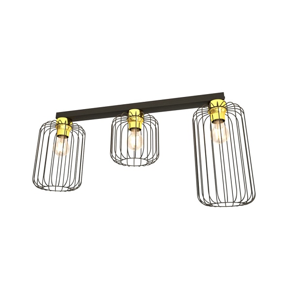 Lampa sufitowa BARN 3 BL GOLD
