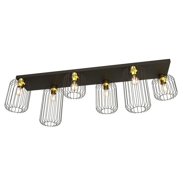 Lampa sufitowa BARN 6 BL GOLD