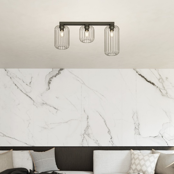 Lampa sufitowa BARN 3 BL