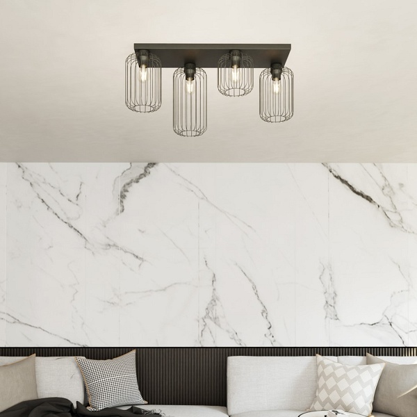 Lampa sufitowa BARN 4 BL