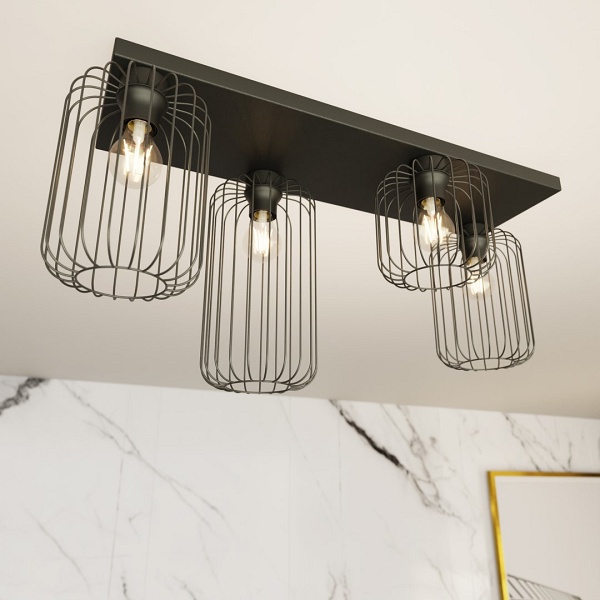 Lampa sufitowa BARN 4 BL