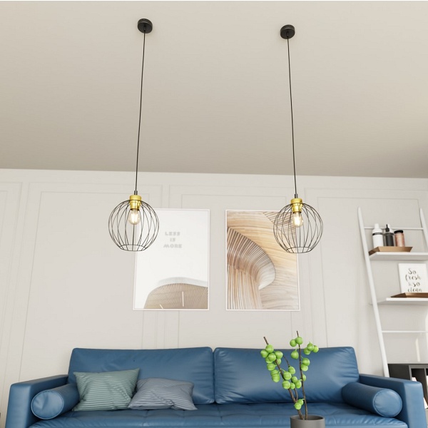 Lampa wisząca NANDO 1 BL GOLD - Emibig