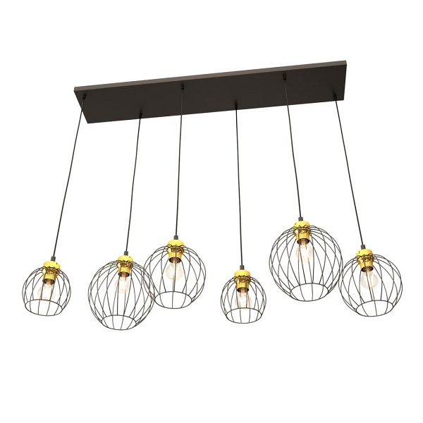 Lampa wisząca NANDO 6 BL GOLD - Emibig