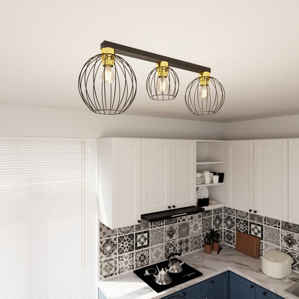 Lampa sufitowa NEST 3 BL GOLD