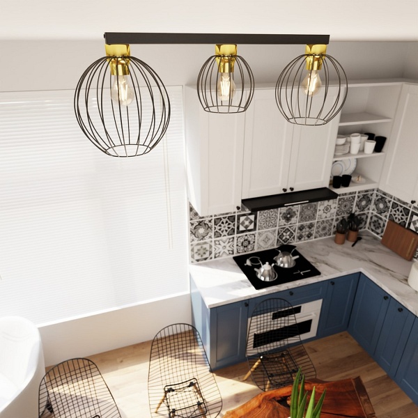 Lampa sufitowa NEST 3 BL GOLD