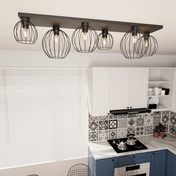 Lampa sufitowa NEST 6 BL