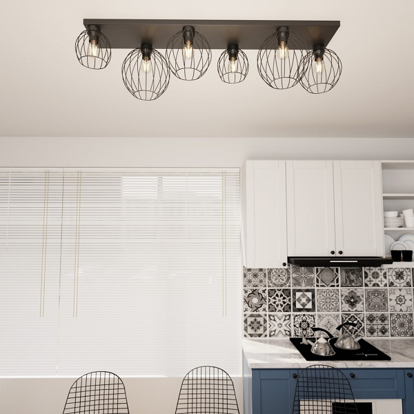 Lampa sufitowa NEST 6 BL