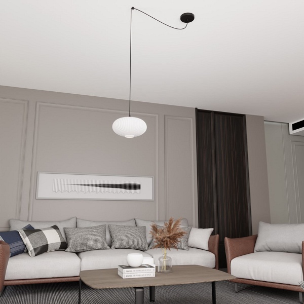 Lampa wisząca ORIGO 1 BL OPAL - Emibig