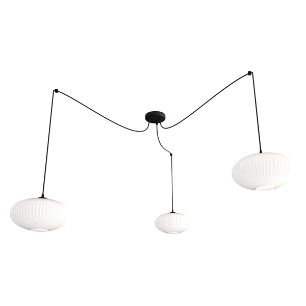 Lampa wisząca ORIGO 3 BL OPAL