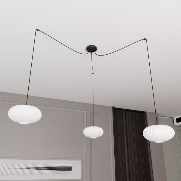 Lampa wisząca ORIGO 3 BL OPAL