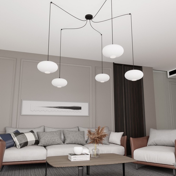 Lampa wisząca ORIGO 5 BL OPAL - Emibig