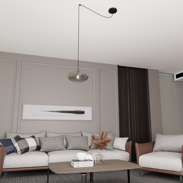 Lampa wisząca ORIGO 1 BL GRAFIT - Emibig