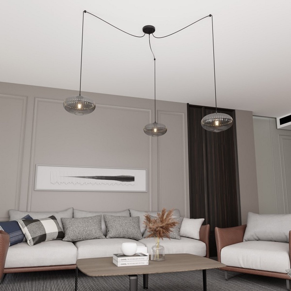 Lampa wisząca ORIGO 3 BL GRAFIT - Emibig