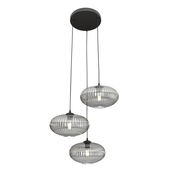 Lampa wisząca COCO 3 BL PREM GRAFIT - Emibig