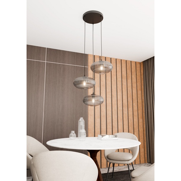 Lampa wisząca COCO 3 BL PREM GRAFIT - Emibig