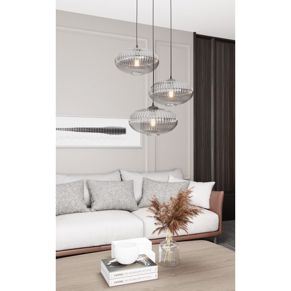 Lampa wisząca COCO 3 BL PREM GRAFIT - Emibig