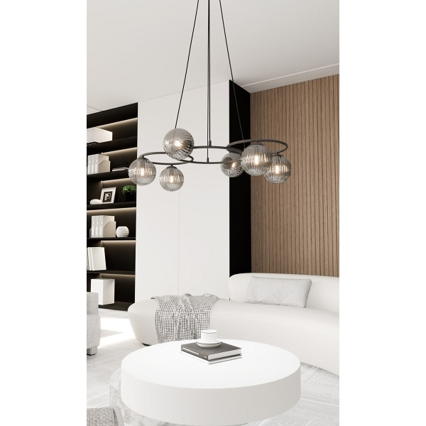 Lampa sufitowa LIBRA 6 BL GRAFIT - Emibig