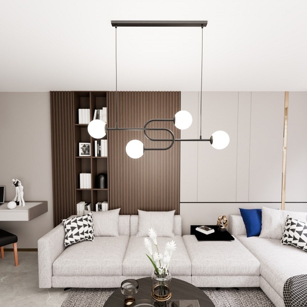 Lampa sufitowa ATRIA 4 BL OPAL