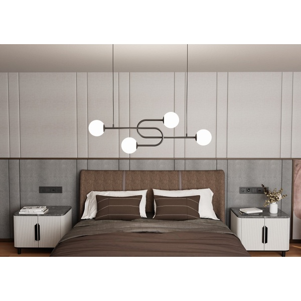 Lampa sufitowa ATRIA 4 BL OPAL