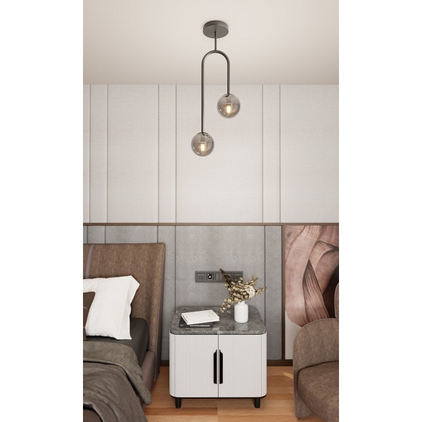 Lampa sufitowa ATRIA 2 BL GRAFIT