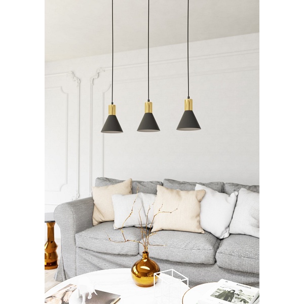 Lampa wisząca ROSA 3 BL