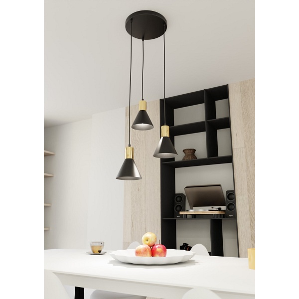 Lampa wisząca ROSA 3 PREM BL - Emibig