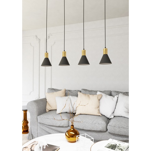 Lampa wisząca ROSA 4 BL