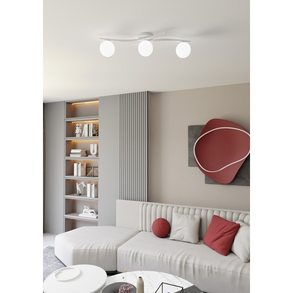 Lampa sufitowa OPUS 3 WH OPAL - Emibig