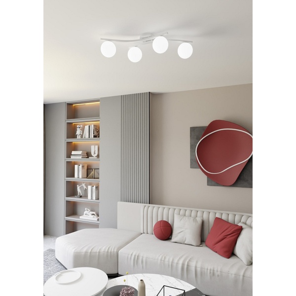 Lampa sufitowa OPUS 4 WH OPAL